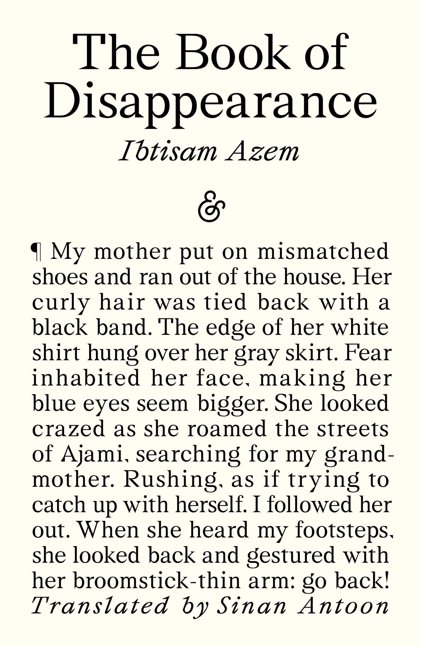 The Book of Disappearance, by Ibtisam Azem