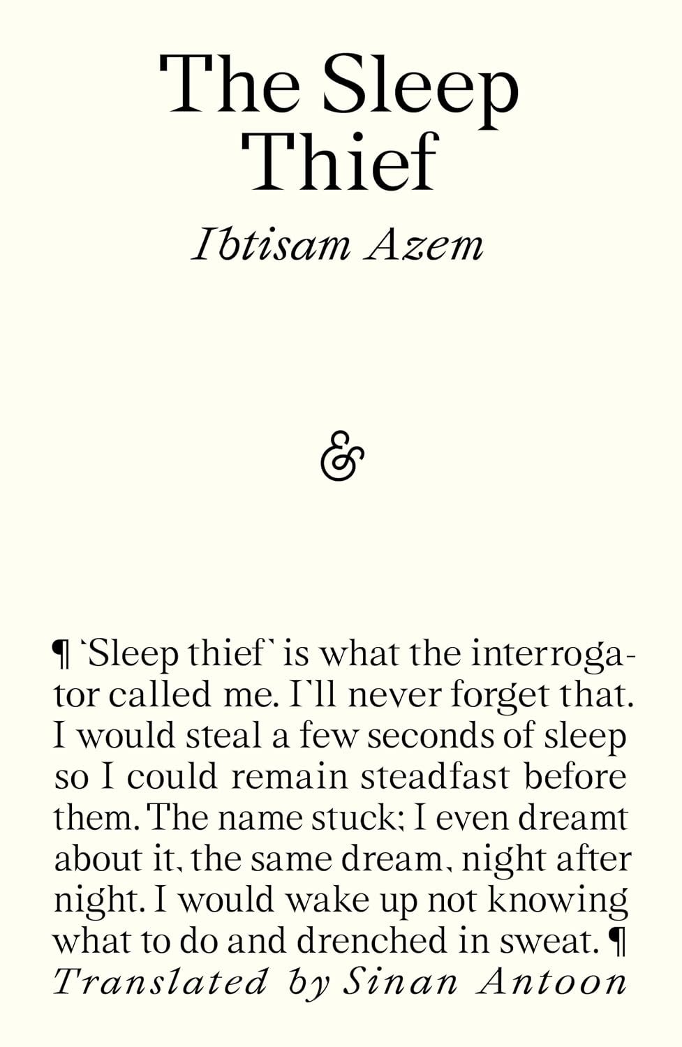 The Sleep Thief, by Ibtisam Azem