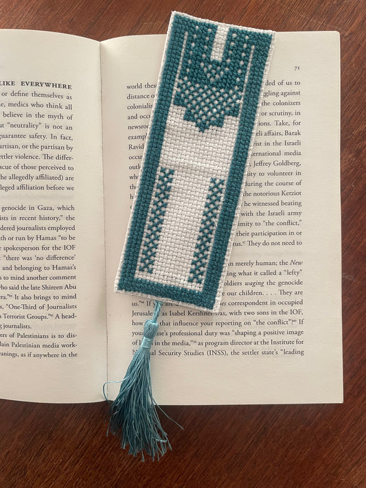 Tatreez Bookmark - Thobe - Blue Green