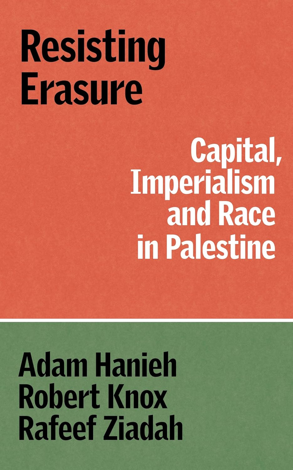 Resisting Erasure: Capital, Imperialism and Race in Palestine, by Adam Hanieh, Robert Knox and Rafeef Ziadah